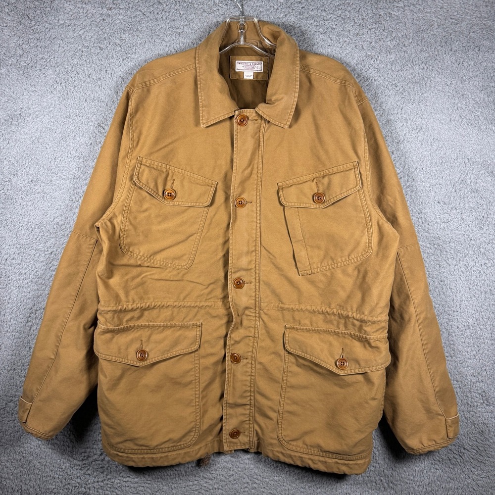 Wallace & Barnes J.Crew Mens Khaki Field Chore Jacket‎ Utility Barn Coat Large